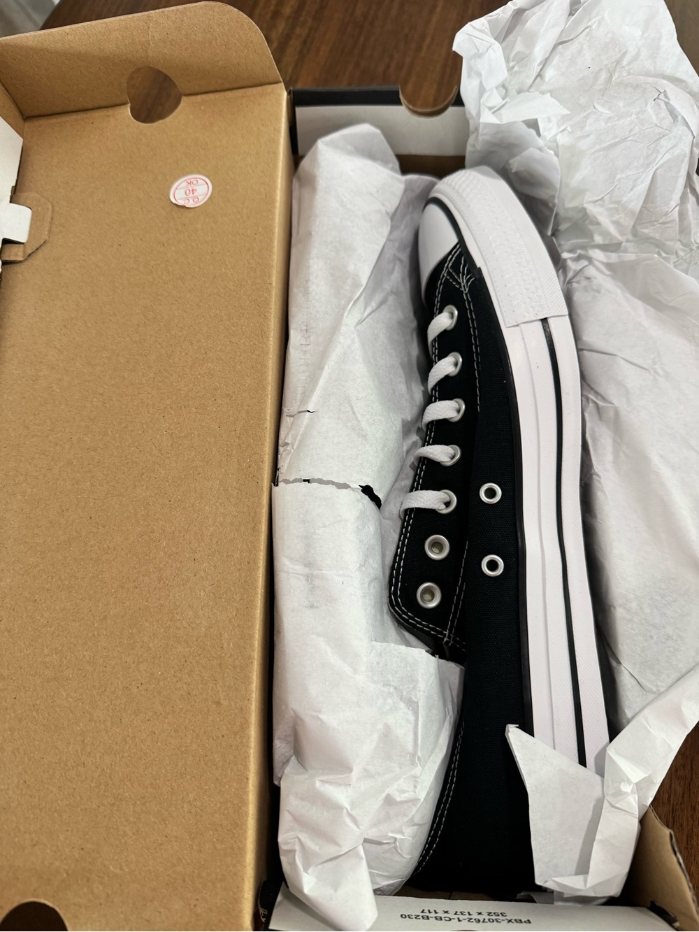 Converse Black Low-Top All Star OX Men's Sneakers - Picture 3 of 4